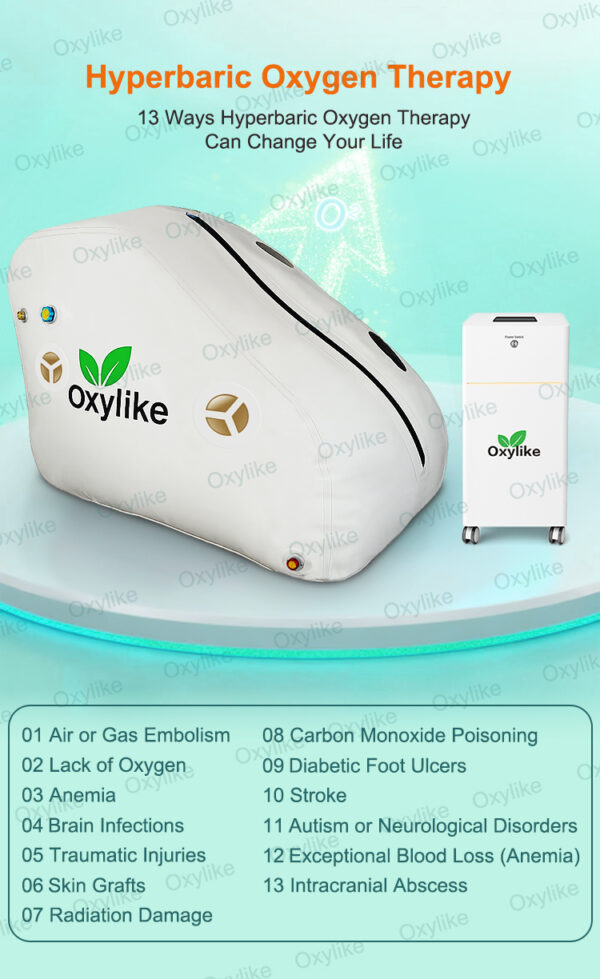 1.3ATA 4.5PSI Sitting Type Hyperbaric Oxygen Chamber For Sport Recovery At Home - 图片 8